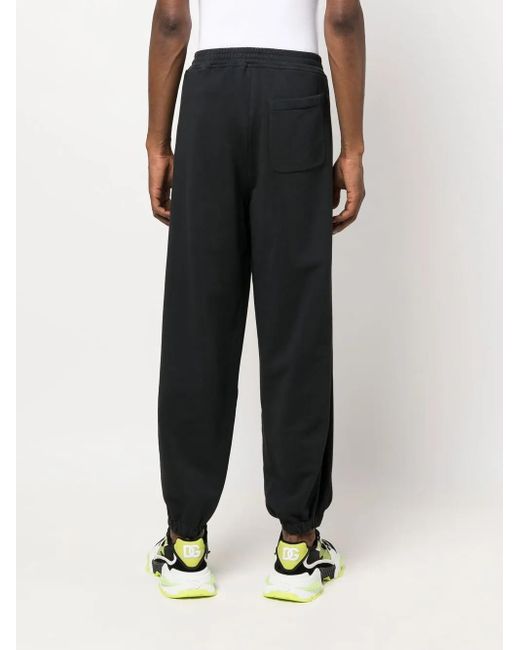 Moschino Black Logo-Print Cotton Sweatpants for men
