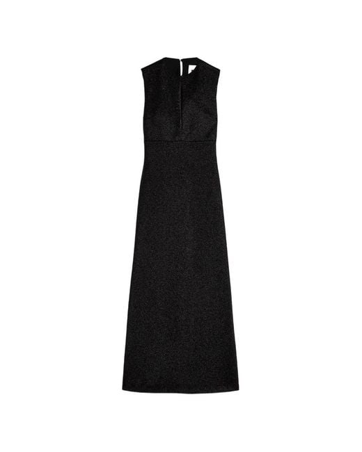 Jil Sander Black Lurex Jersey Evening Dress
