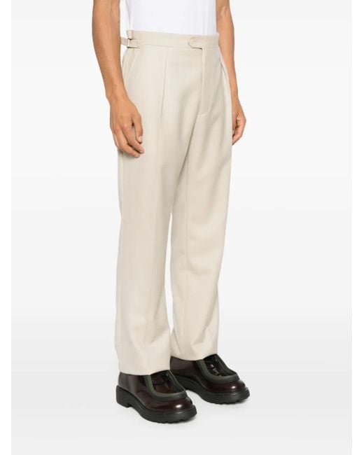 Fursac White Wool Trousers for men