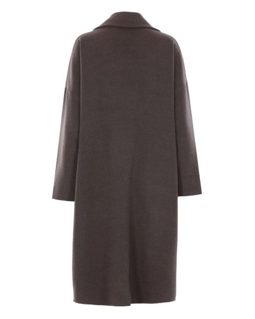 Dusan Gray Wide-Lapel Wool Coat