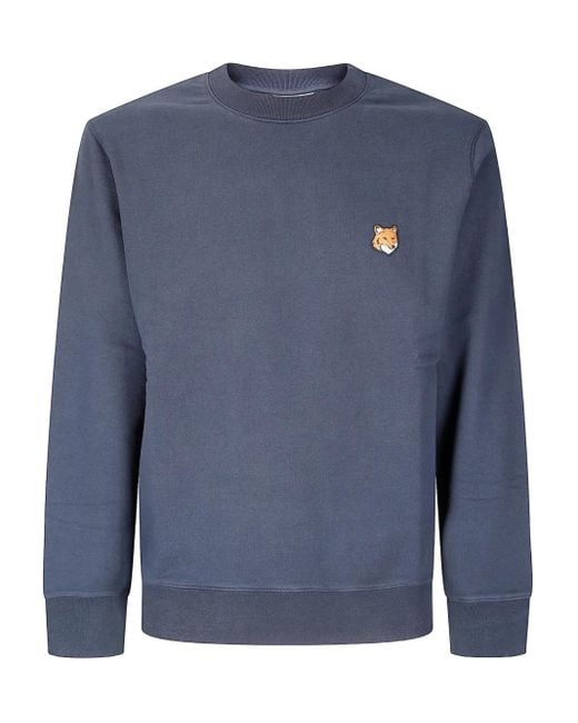 Sudadera con motivo Fox Head Maison Kitsuné de hombre de color Blue