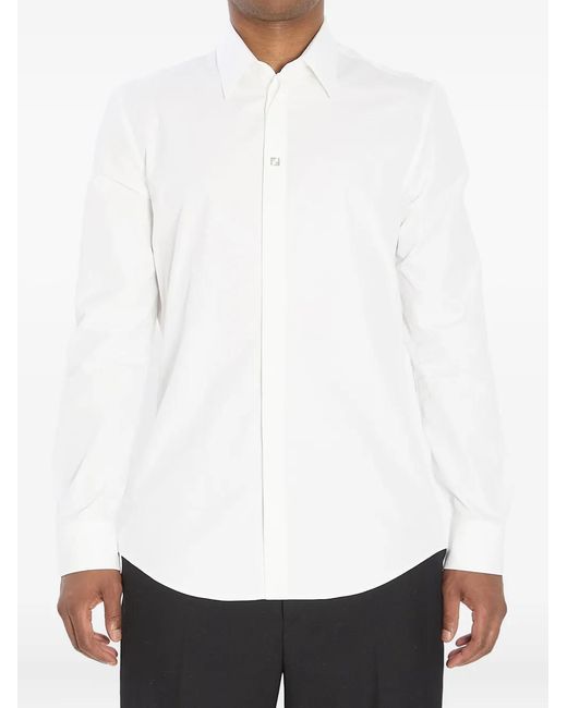Fendi White Collar Cotton Shirt for men