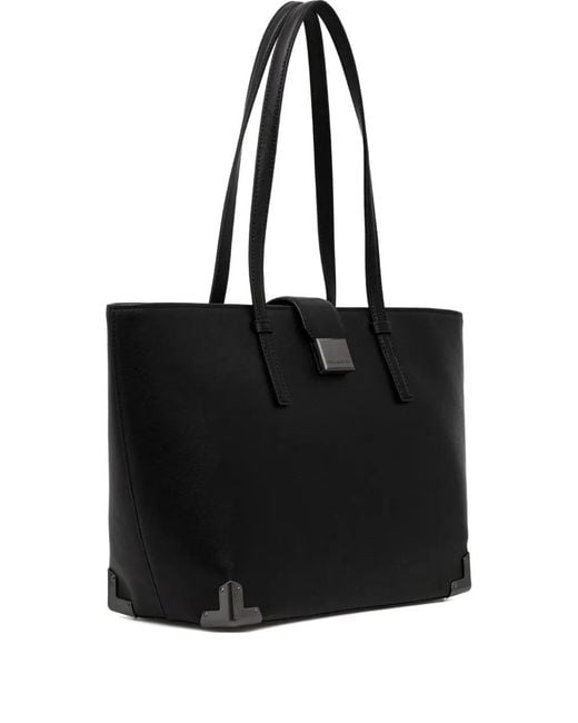 Karl Lagerfeld Black Logo-Detail Tote Bag
