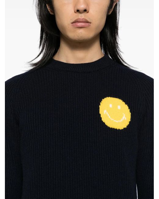 Joshua Sanders Blue Fisherman's Smile Crew-Neck Jumper for men