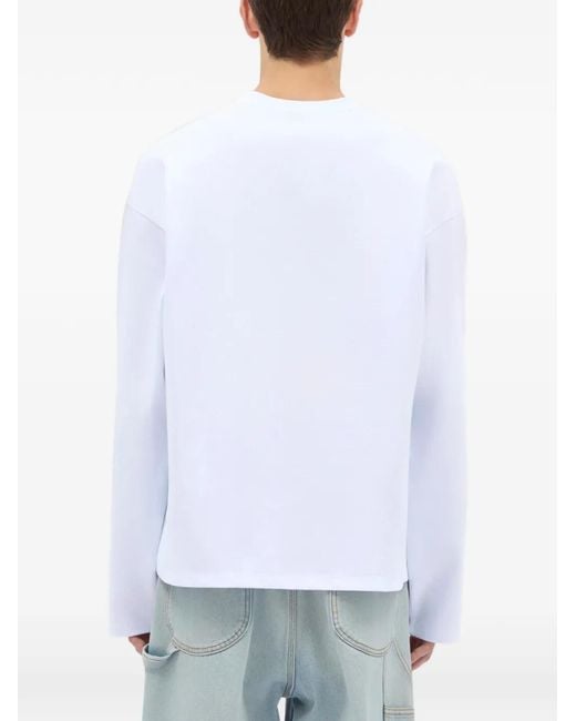 MSGM White Graphic-Print T-Shirt for men