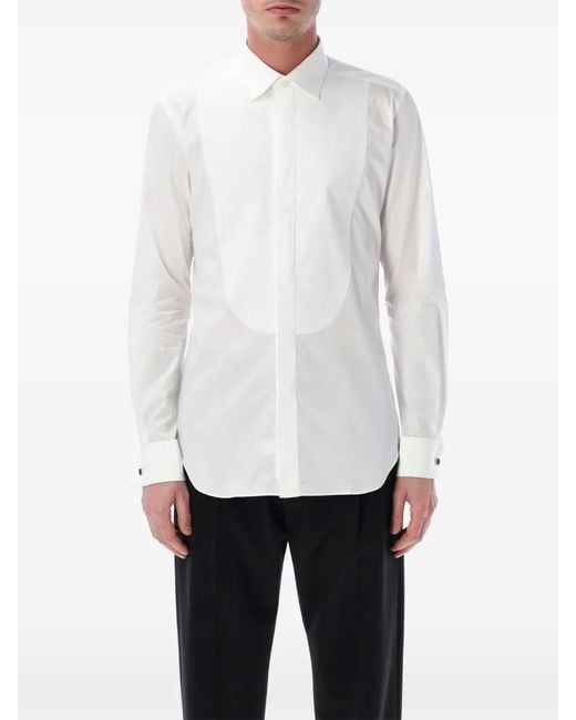 Xacus White Poplin Cotton Shirt for men