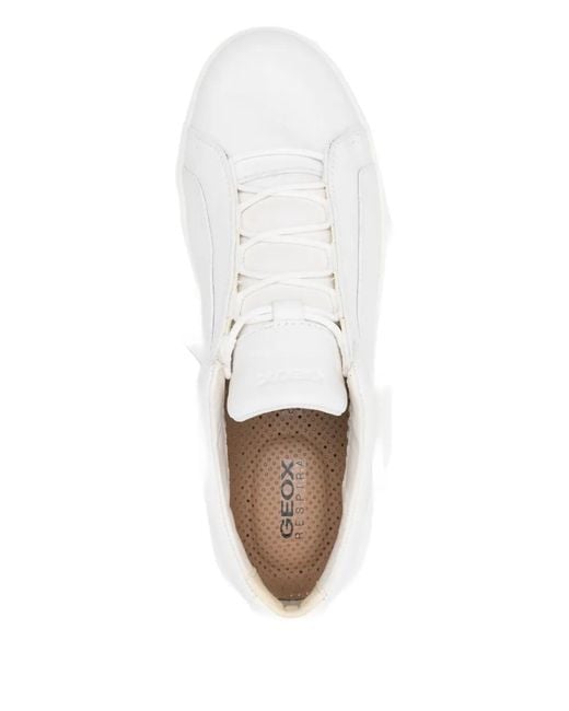 Geox White Nexside Lace-Up Sneakers