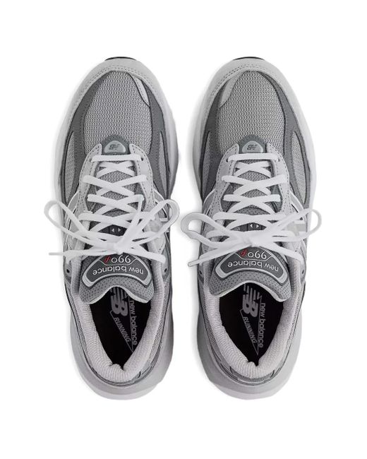 New Balance Gray 990 V6 Sneakers mit Schnürung