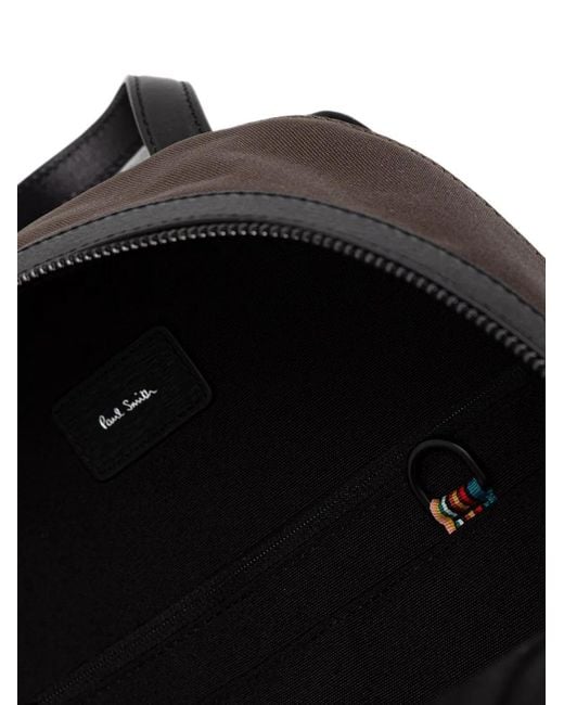 Paul Smith Black Signature Stripe Canvas Backpack for men
