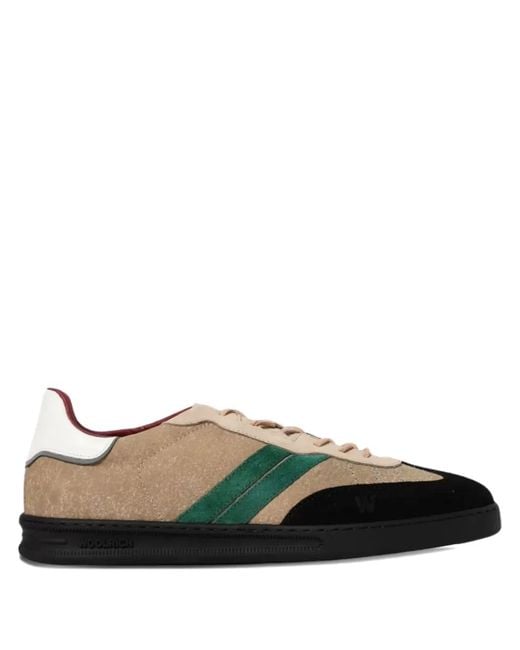 Woolrich Green Doubleu Tennis Suede Sneakers for men