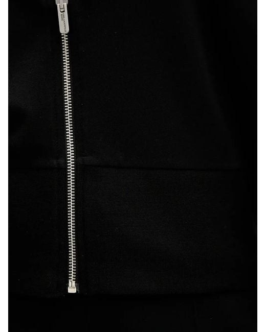 Karl Lagerfeld Black Zip-Up Logo Hoodie