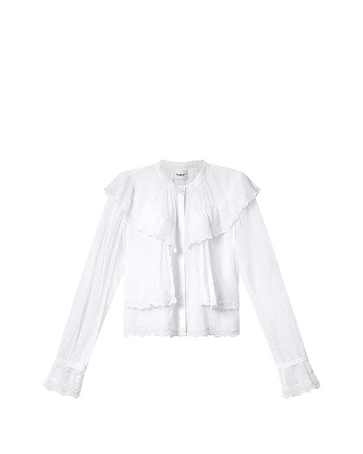 Isabel Marant White Kelmon Top