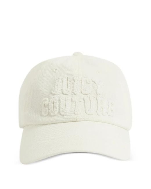 Juicy Couture White Logo-Embroidered Denim Cap