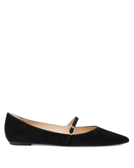 Ballerines À Bout Pointu Emilia Stuart Weitzman en coloris Black