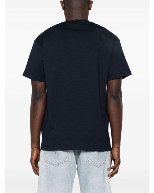 Paul & Shark Blue Logo-print Cotton T-shirt for men