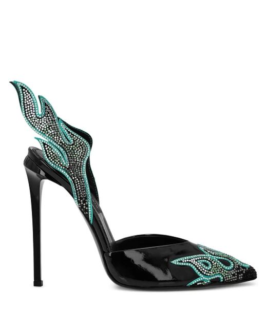 Escarpins À Détail De Flamme 120 Mm Philipp Plein en coloris Black