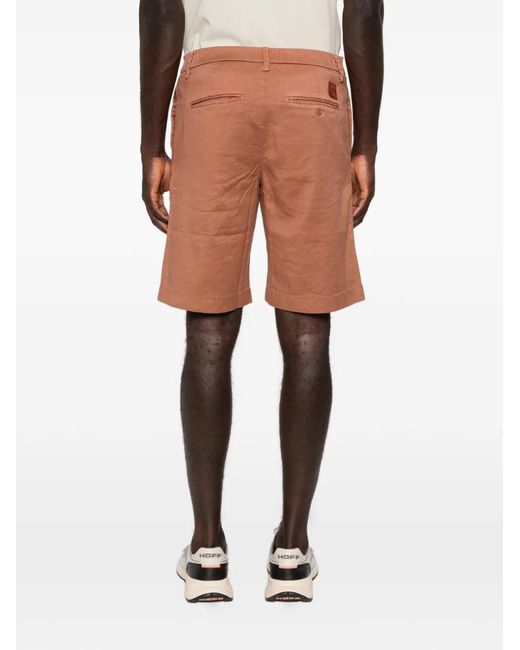 Jacob Cohen White Logo-Patch Cotton-Blend Shorts for men