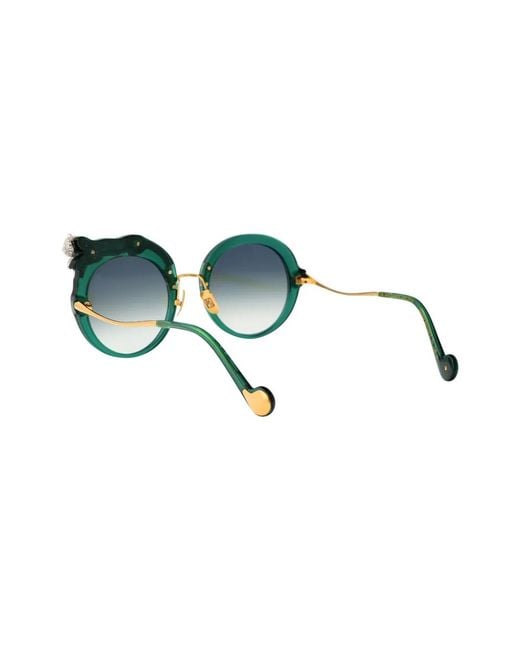 Anna Karin Karlsson Green Rose Et La Roue Crystal Sunglasses