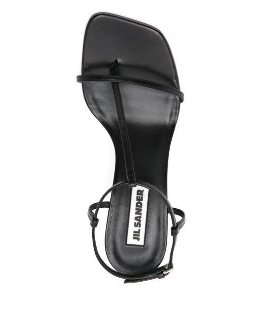Jil Sander Black 80Mm Leather Sandals