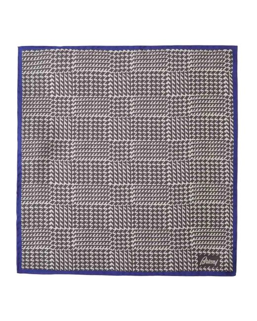 メンズ Brioni ジオメトリックパターン ポシェット Purple