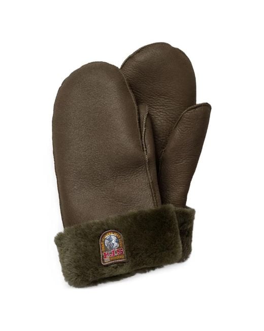 Parajumpers Brown Barden Shearling Mittens
