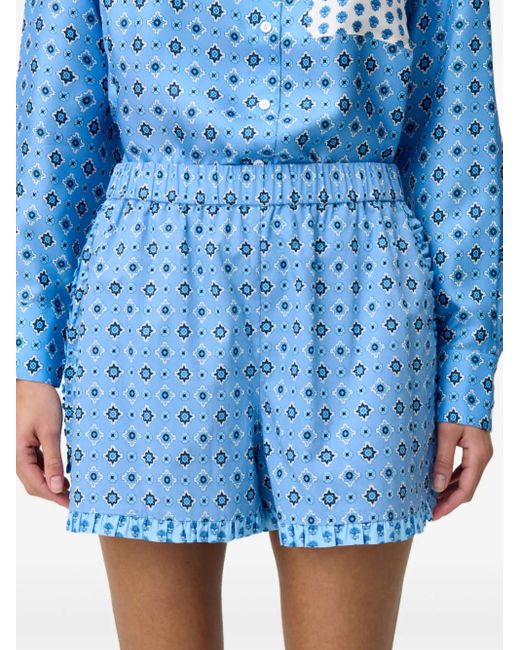 Claudie Pierlot フローラル ショートパンツ Blue