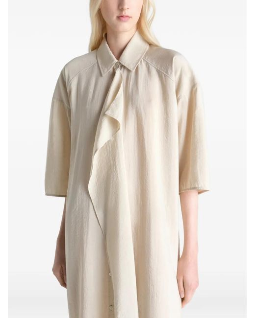 Lemaire White Silk Shirtdress