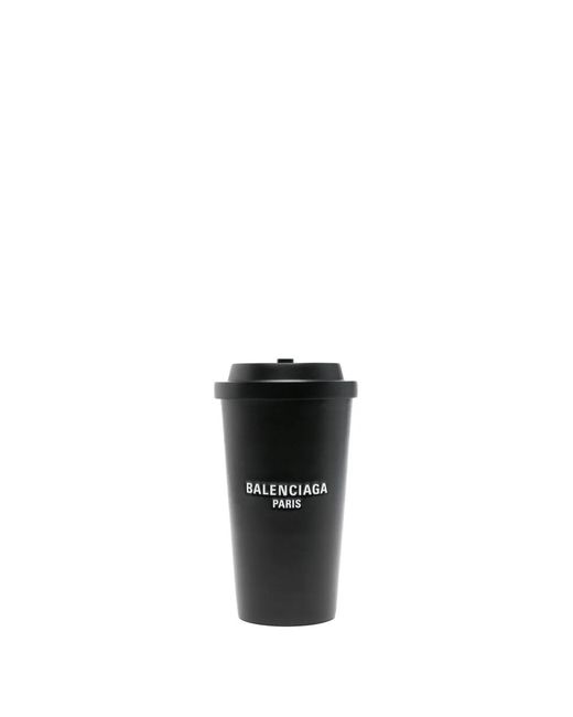 Balenciaga Black 9Am Coffee Cup Clutch Bag