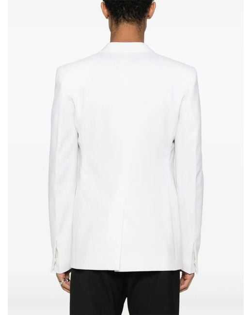 Givenchy White Notched-Lapel Blazer for men