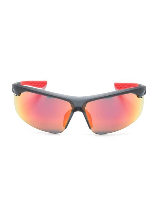 Nike Pink Windtrack Wraparound-frame Sunglasses