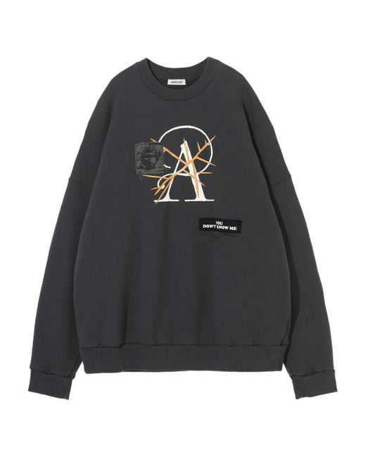 Undercover Black Graphic-Printed Sweatshirt for men