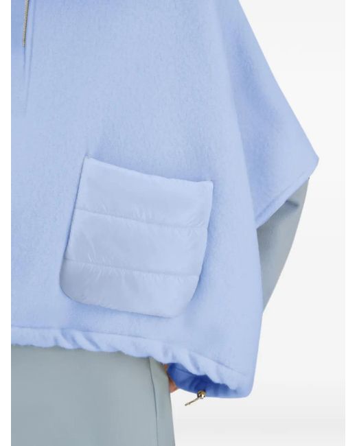 Herno Blue Resort Kimono-Sleeve Poncho