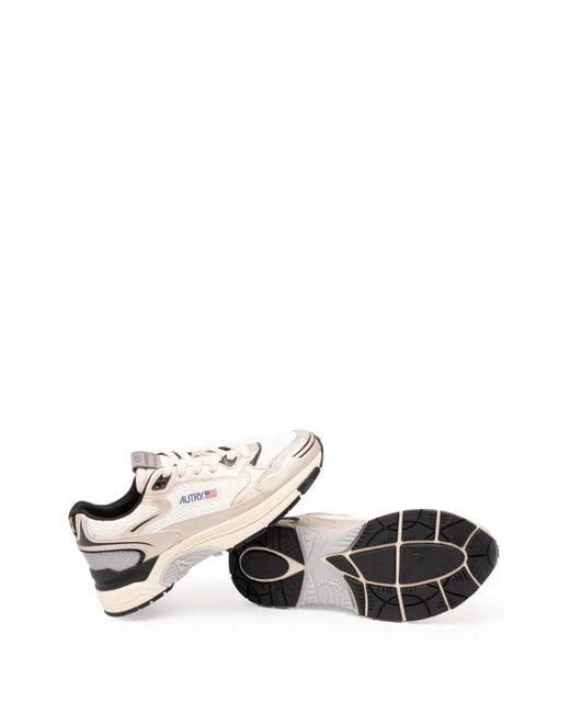 Autry White Baskets Hyperway À Empiècements En Mesh