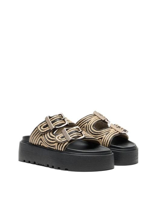 Casadei White Birki Platform Sandals