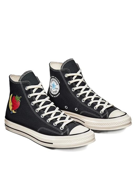 Sky High Farm Black Sneakers Aus Baumwoll-Denim