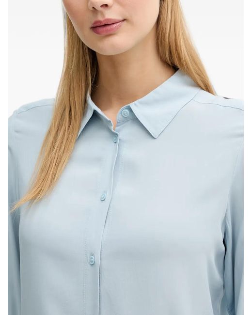 Benetton Blue Long-Sleeve Button-Down Shirt