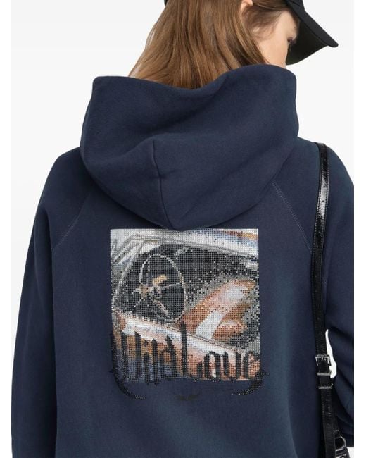 Felpa Georgy Con Strass di Zadig & Voltaire in Blue
