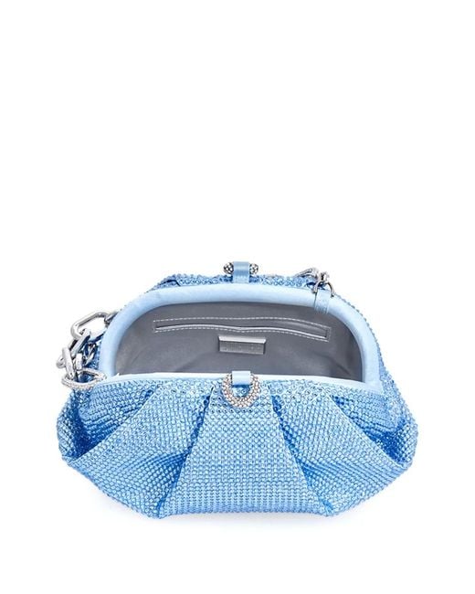Judith Leiber Blue Gemma Crystal-Embellished Clutch Bag