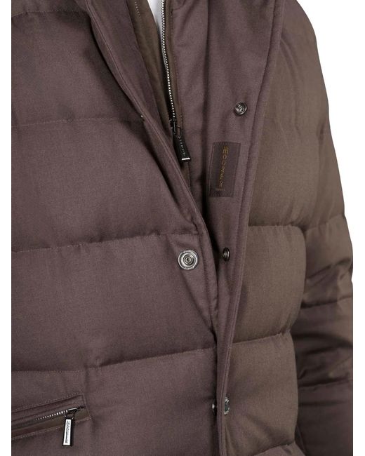 Moorer Brown Ilvo Button-Padded Jacket for men