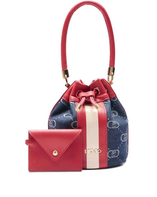 Liu Jo Red Jacquard Bucket Bag