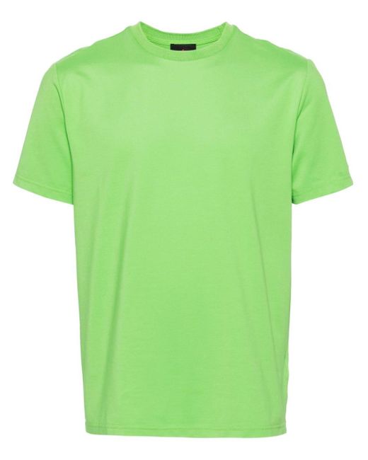 Peuterey Green Logo-embroidered Piqué T-shirt for men