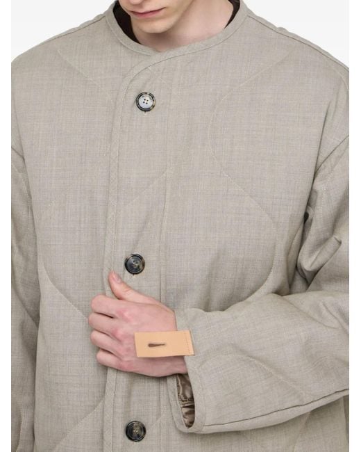J.W. Anderson Gray Quilted Button Coat for men