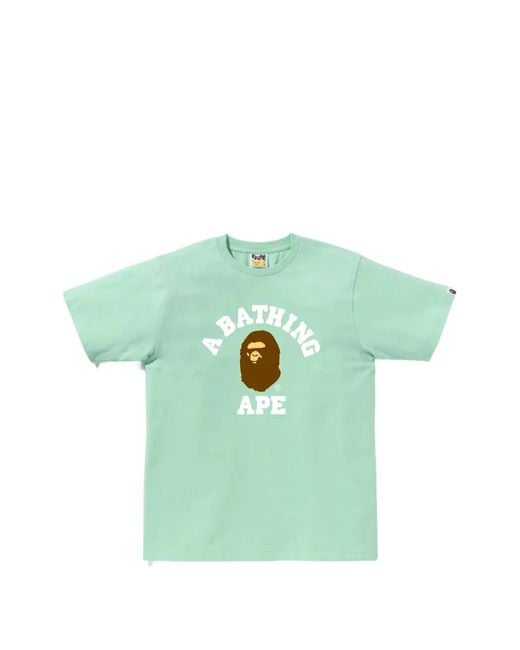 A Bathing Ape Green Logo T-Shirt for men
