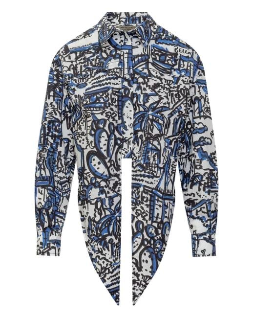 Camicia Con Stampa di ALESSANDRO ENRIQUEZ in Blue
