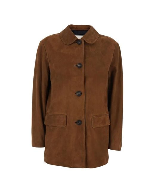 Tagliatore Brown Flap-Pocket Buttoned Jacket