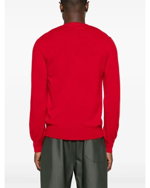 COMME DES GARÇONS PLAY Red Pullover Mit Herz-Patch