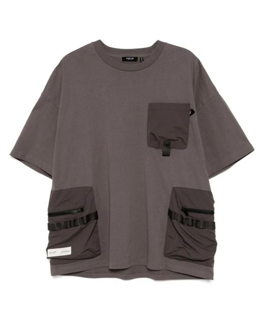 メンズ FIVE CM コットン Tシャツ Gray