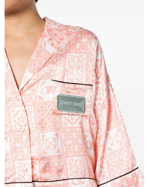 Camisa con estampado gráfico Off-White c/o Virgil Abloh de color Pink