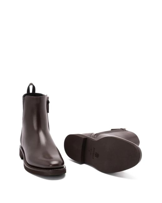 Brunello Cucinelli モニーレ レザーアンクルブーツ 30mm Brown