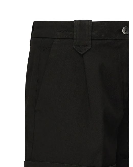 Fay Black Pleated Shorts